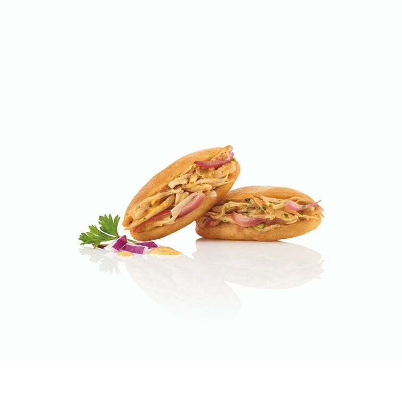 Pulled Chik'n Slider Honey-Mustard im Brötchen 1200g