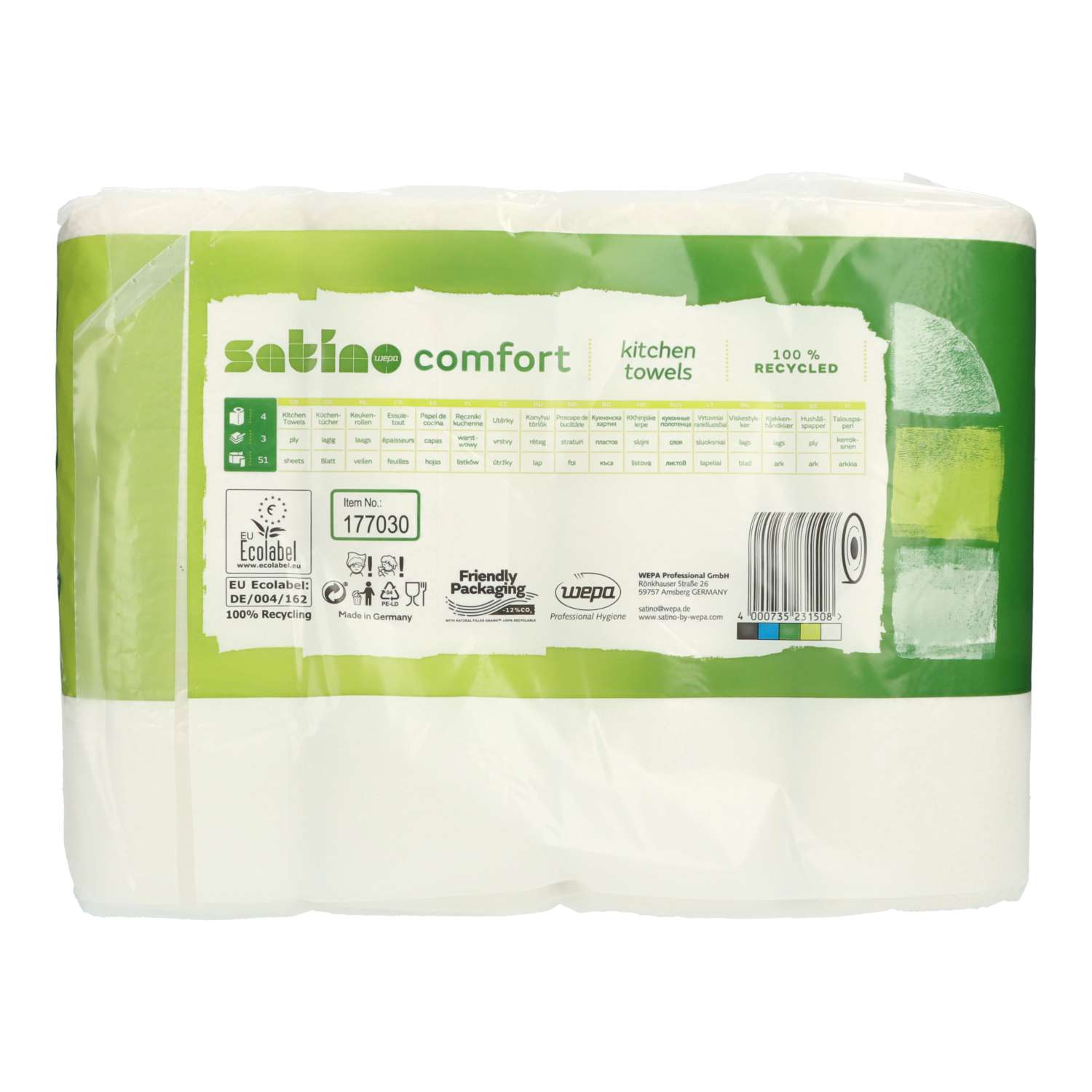 Küchenrolle comfort 3-lagig 26 x 24,7cm 51 Blatt weiß