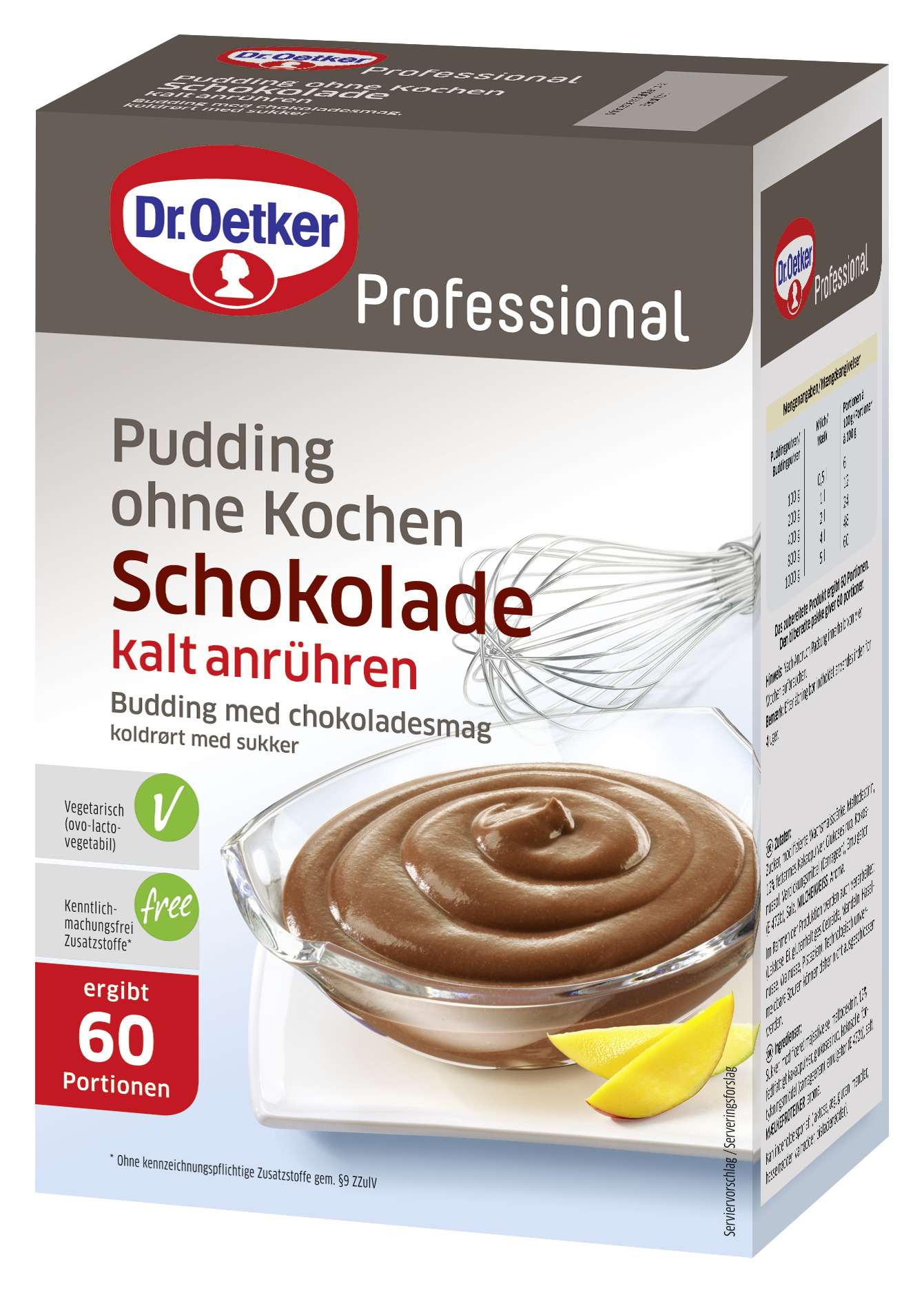 Pudding Schokolade ohne Kochen 1000g