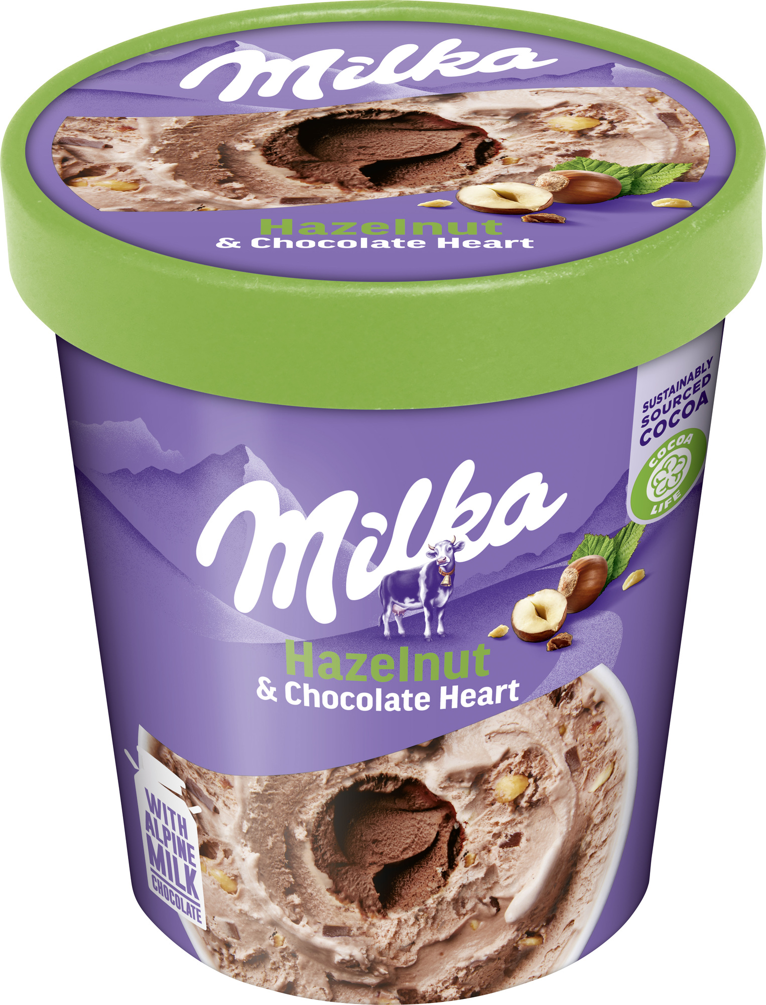 Milka Hazelnut & Chocolate Heart Eisbecher 480ml