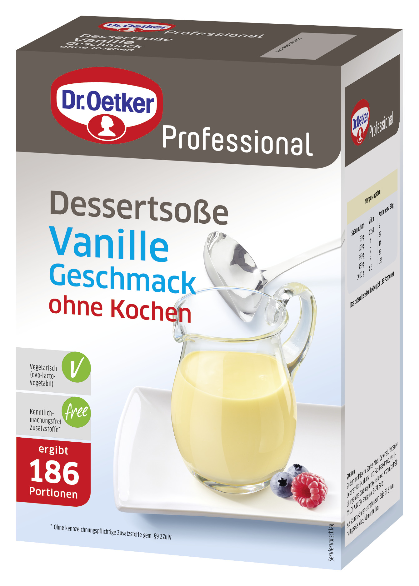 Dessertsoße Vanille ohne Kochen 1000g