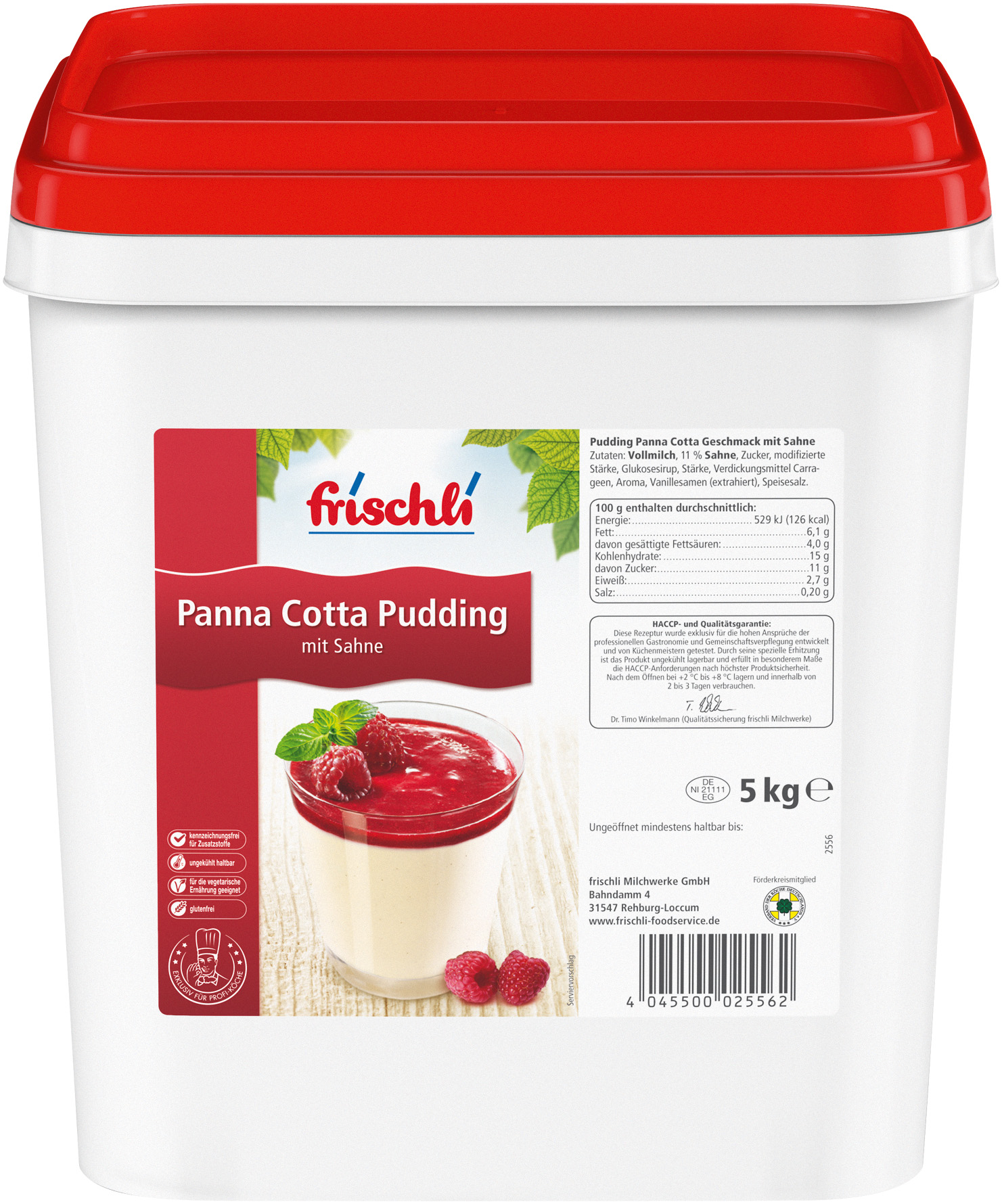 Sahne Pudding Panna Cotta 5000g