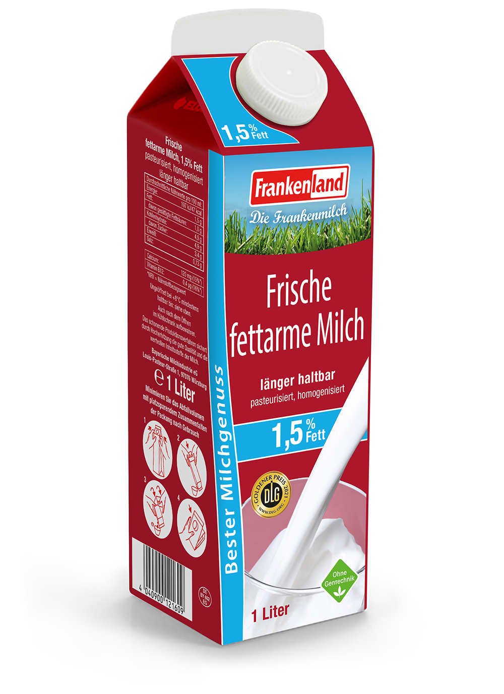 Fettarme Milch 1,5 % 1000ml
