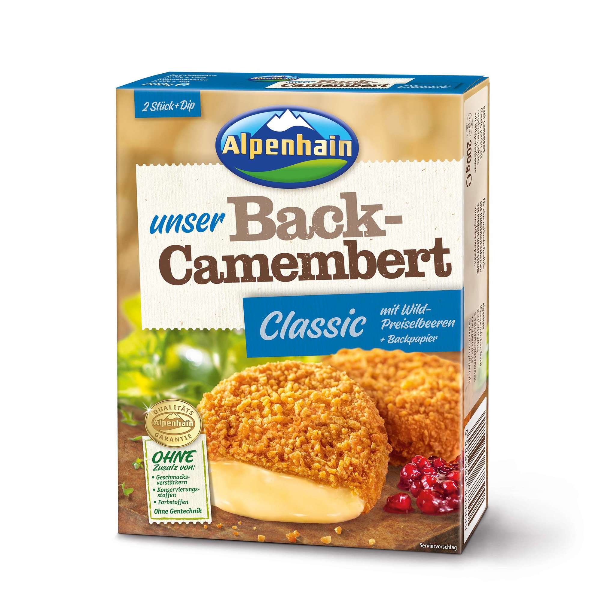 Back-Camembert Classic mit Wildpreiselbeeren 200g