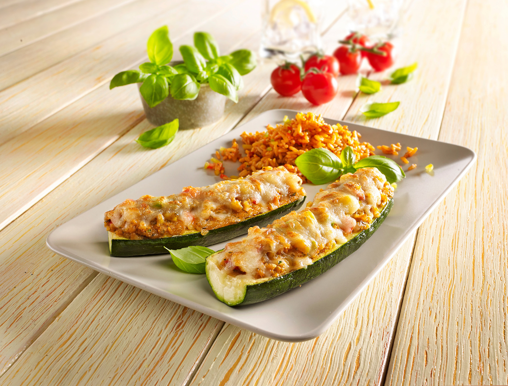 Zucchini Vital mit Gemüsefüllung 180g | Karton | 441870.Karton