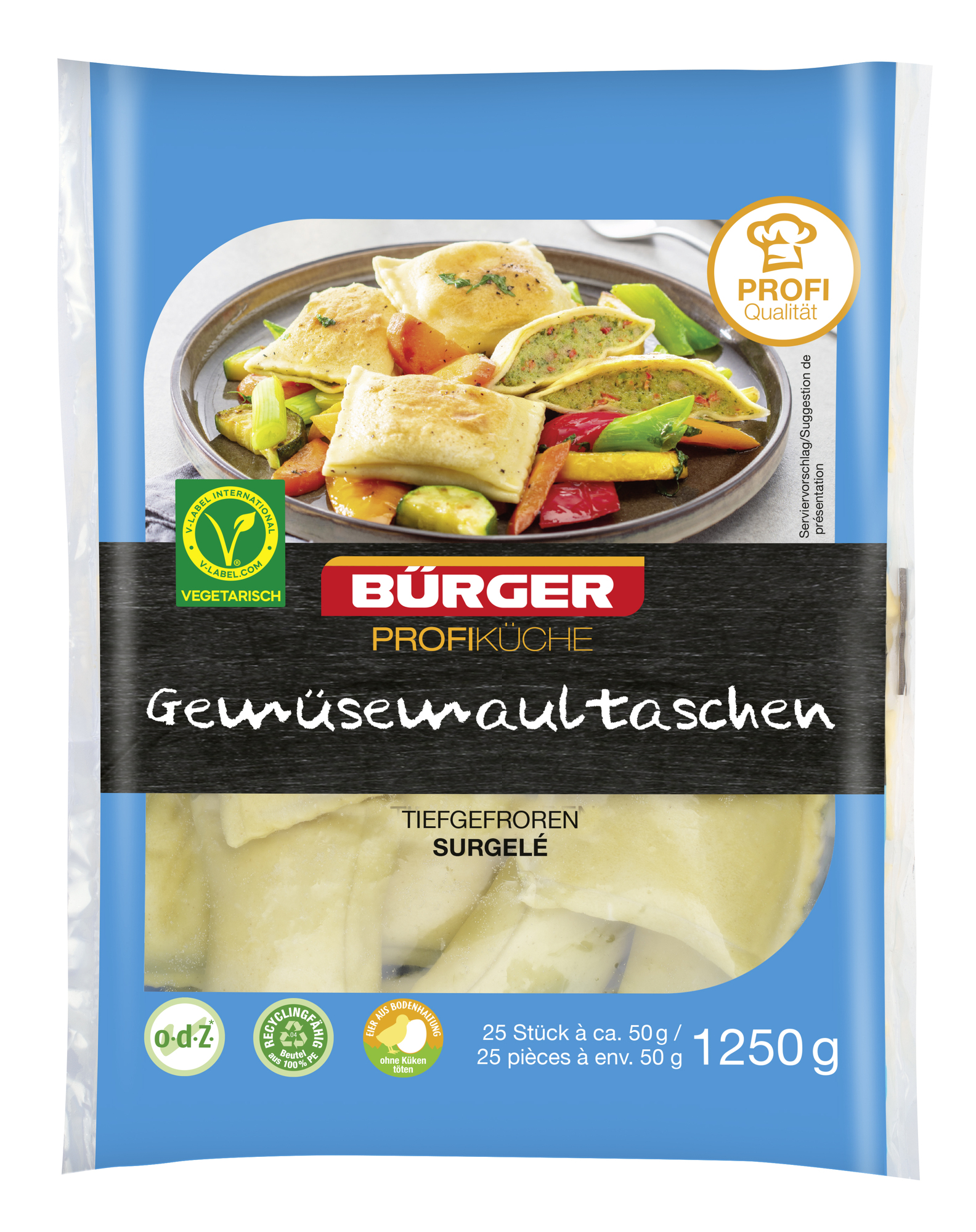 Gemüsemaultaschen ca. 50g