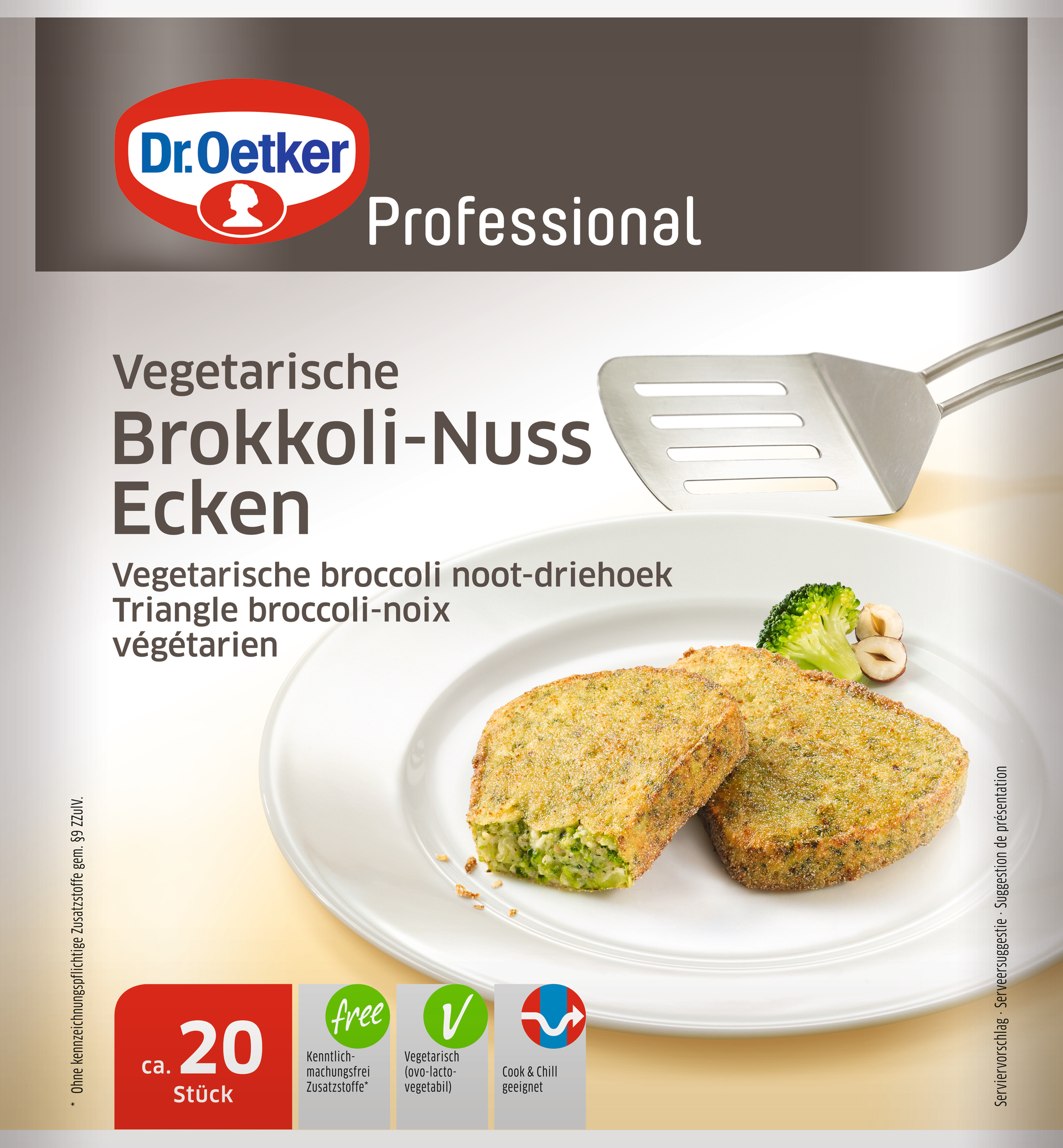 Vegetarische Brokkoli-Nuss-Ecken 75g