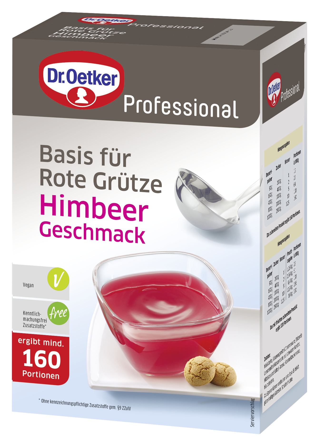 Basis für Rote Grütze Himbeer-Geschmack 1000g
