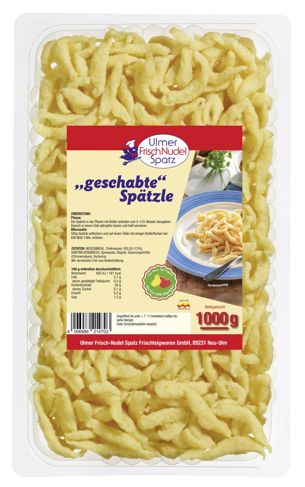 Eier Spätzle 1000g