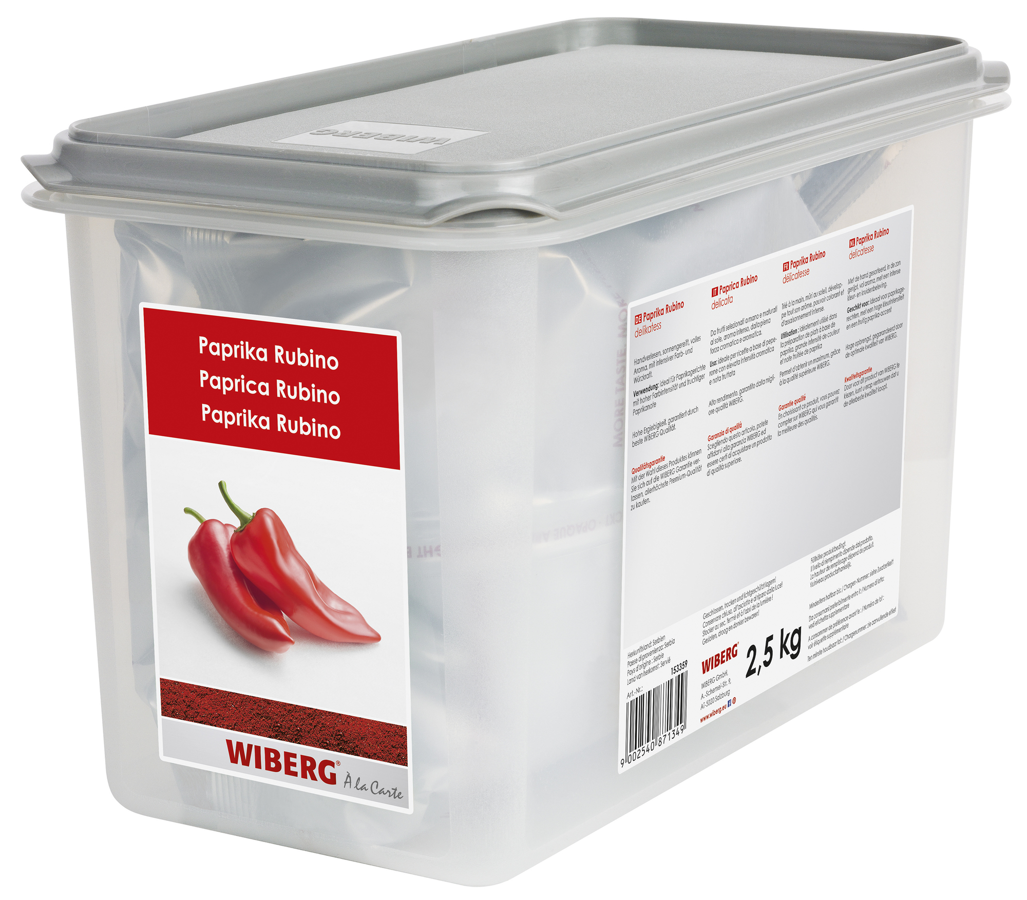 Paprika Rubino delikatess 2500g