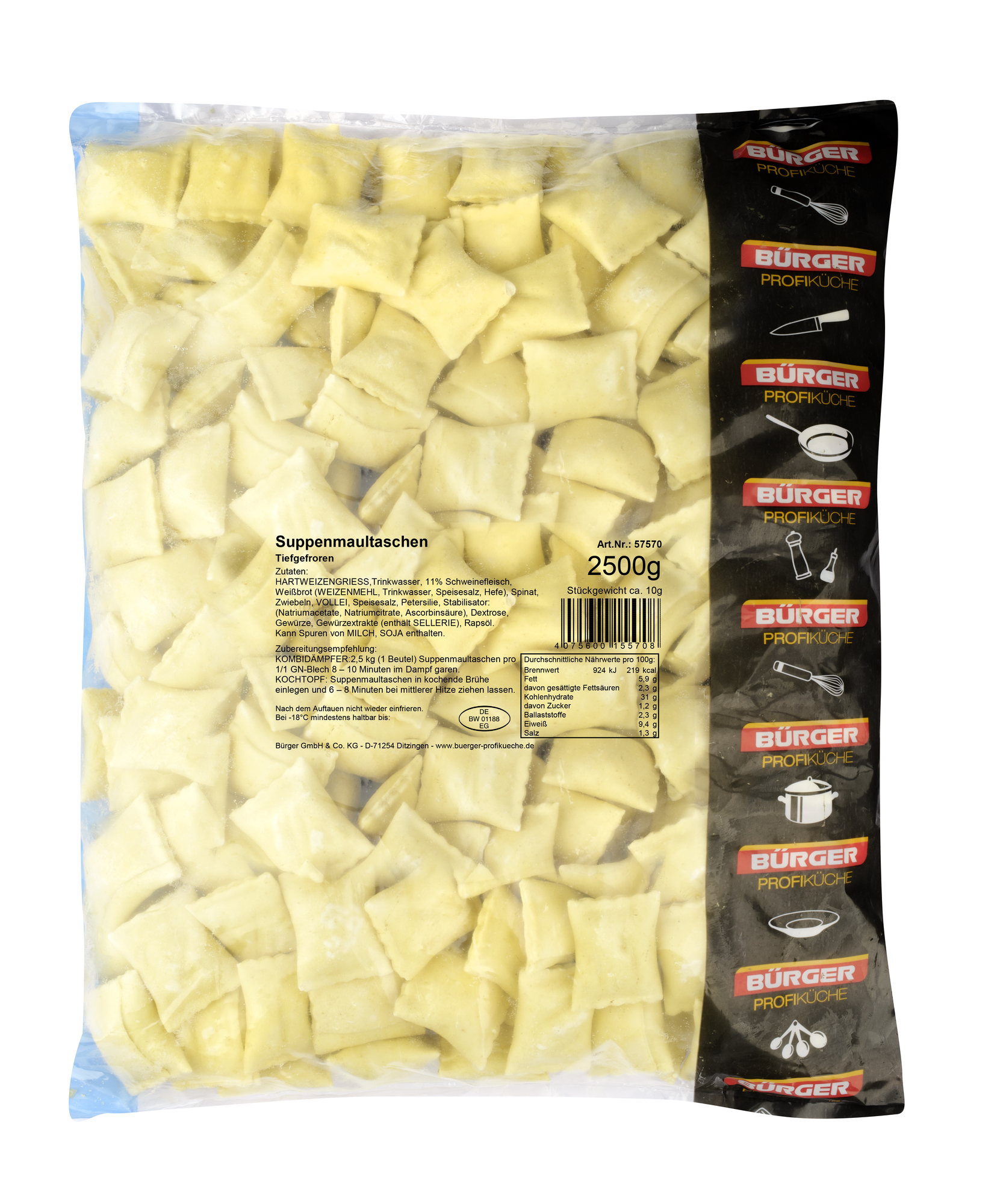 Suppenmaultaschen ca. 10g  2500g