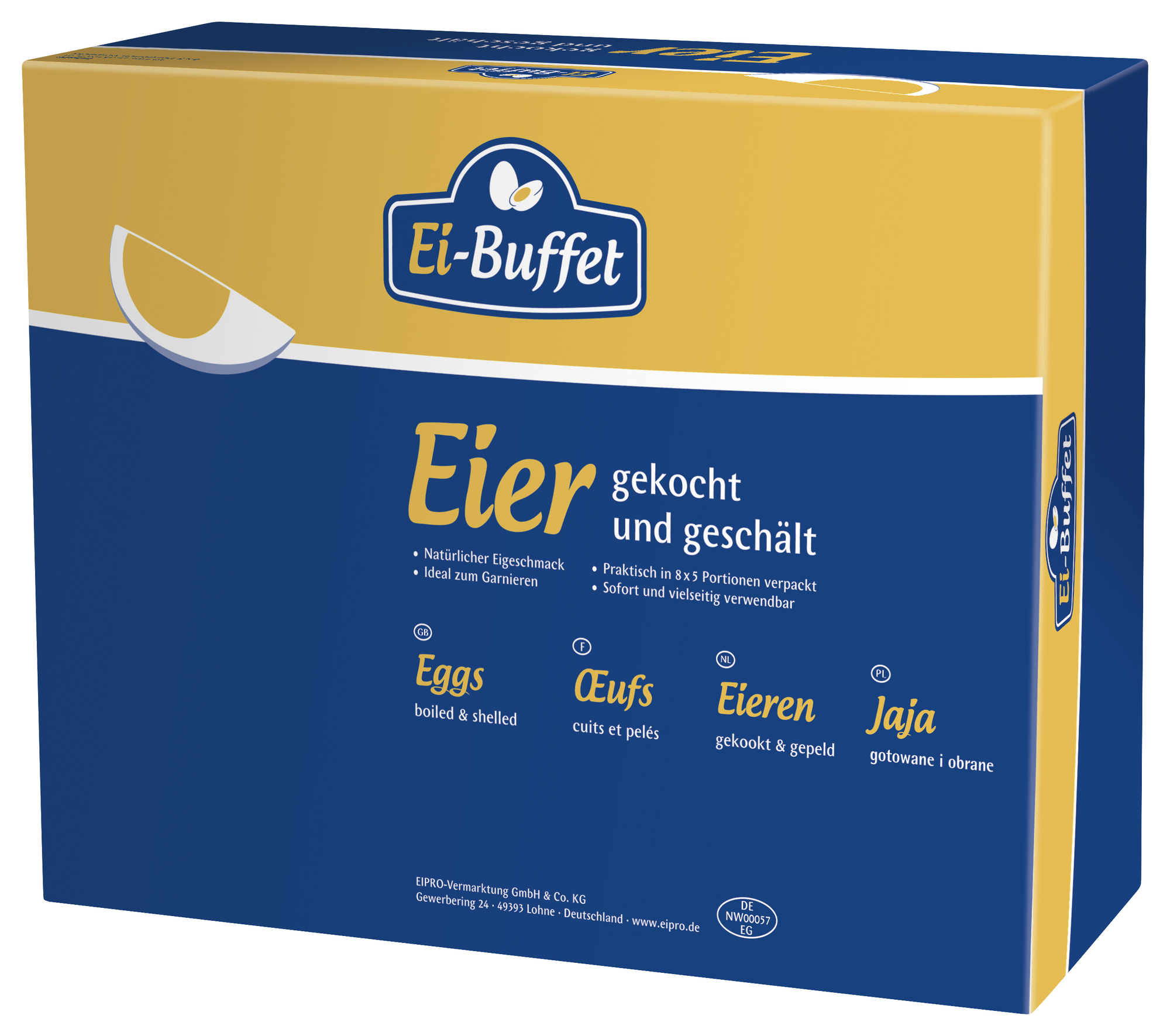 Buffet Eier gekocht und geschält