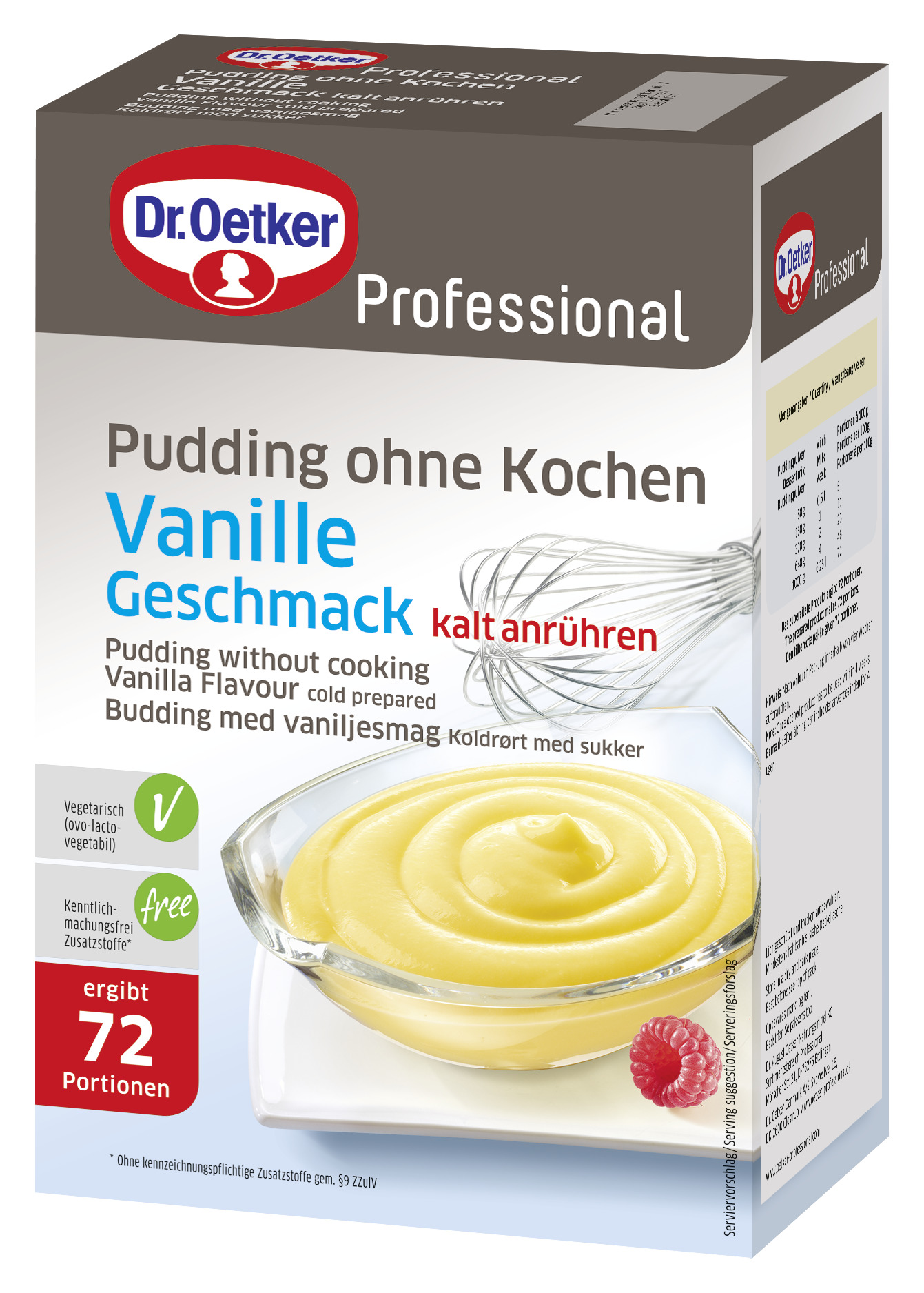 Pudding Vanille ohne Kochen 1000g