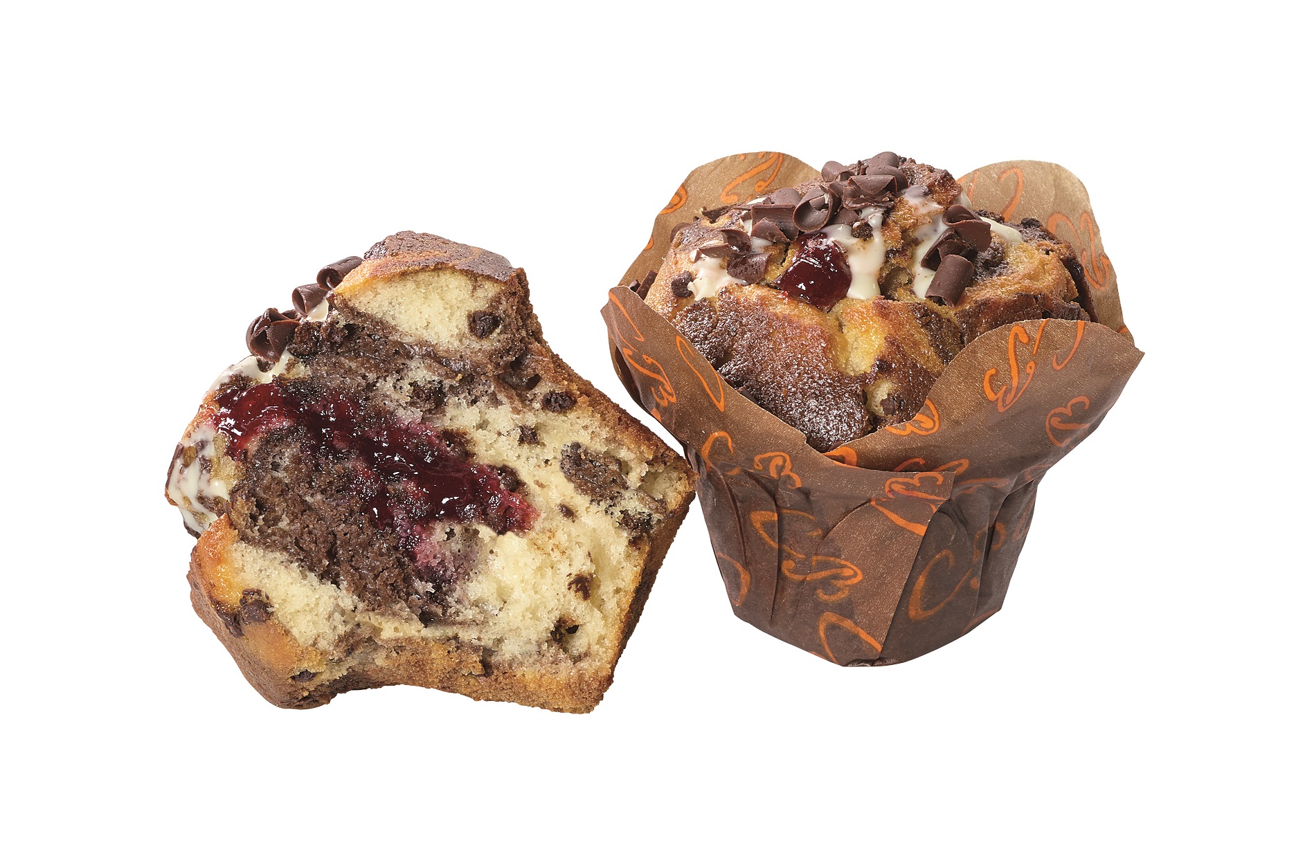 Cherry filled Twister XXL Muffin 135g