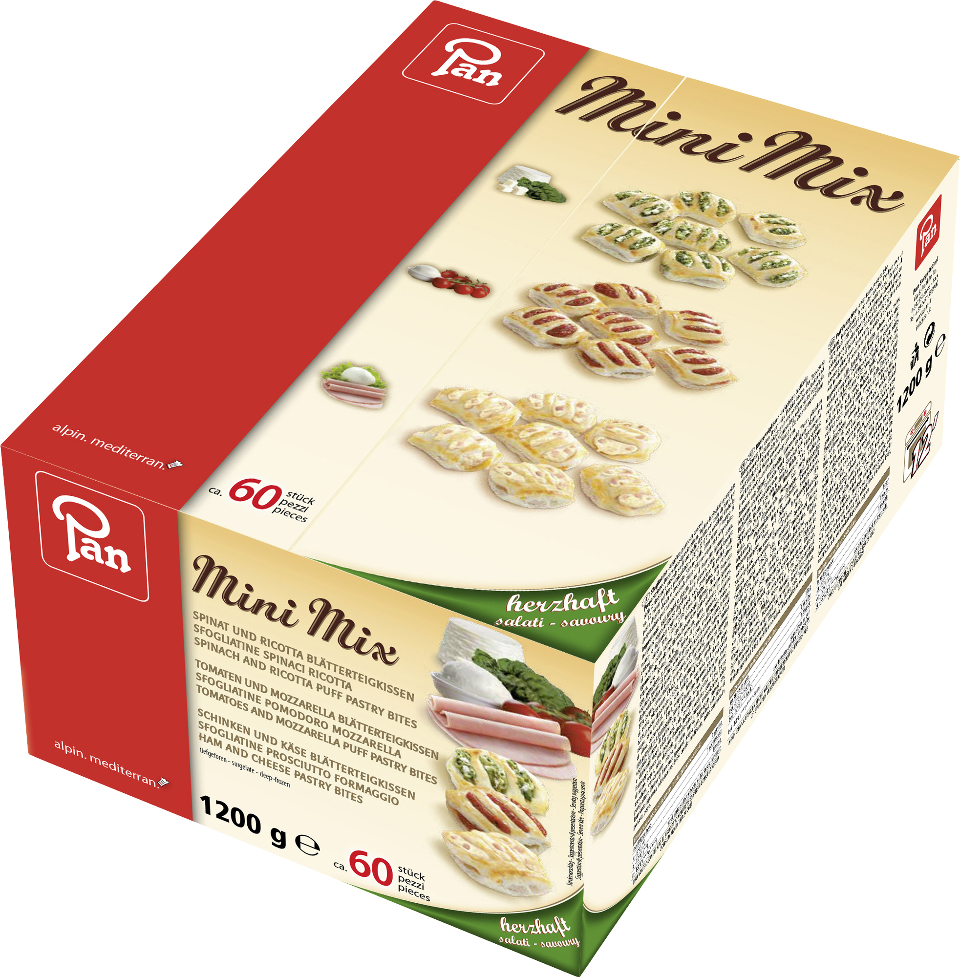 Mini Blätterteig-Mix Karton herzhaft 20g