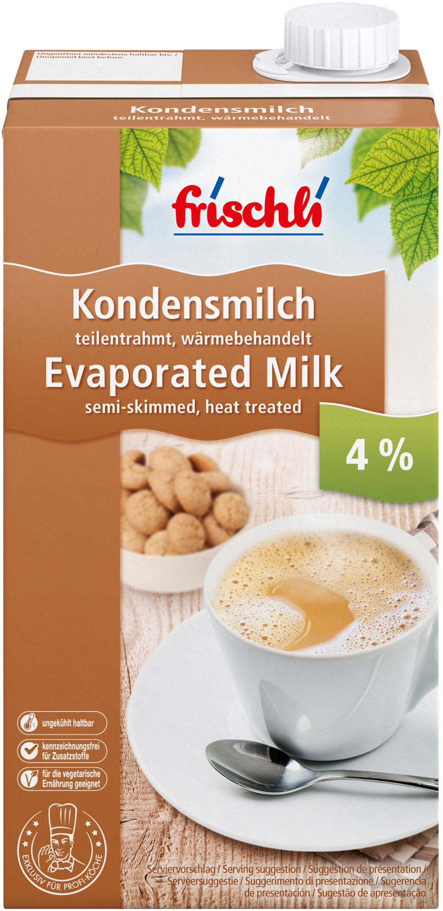 Kondensmilch 4 % Fett 1000g