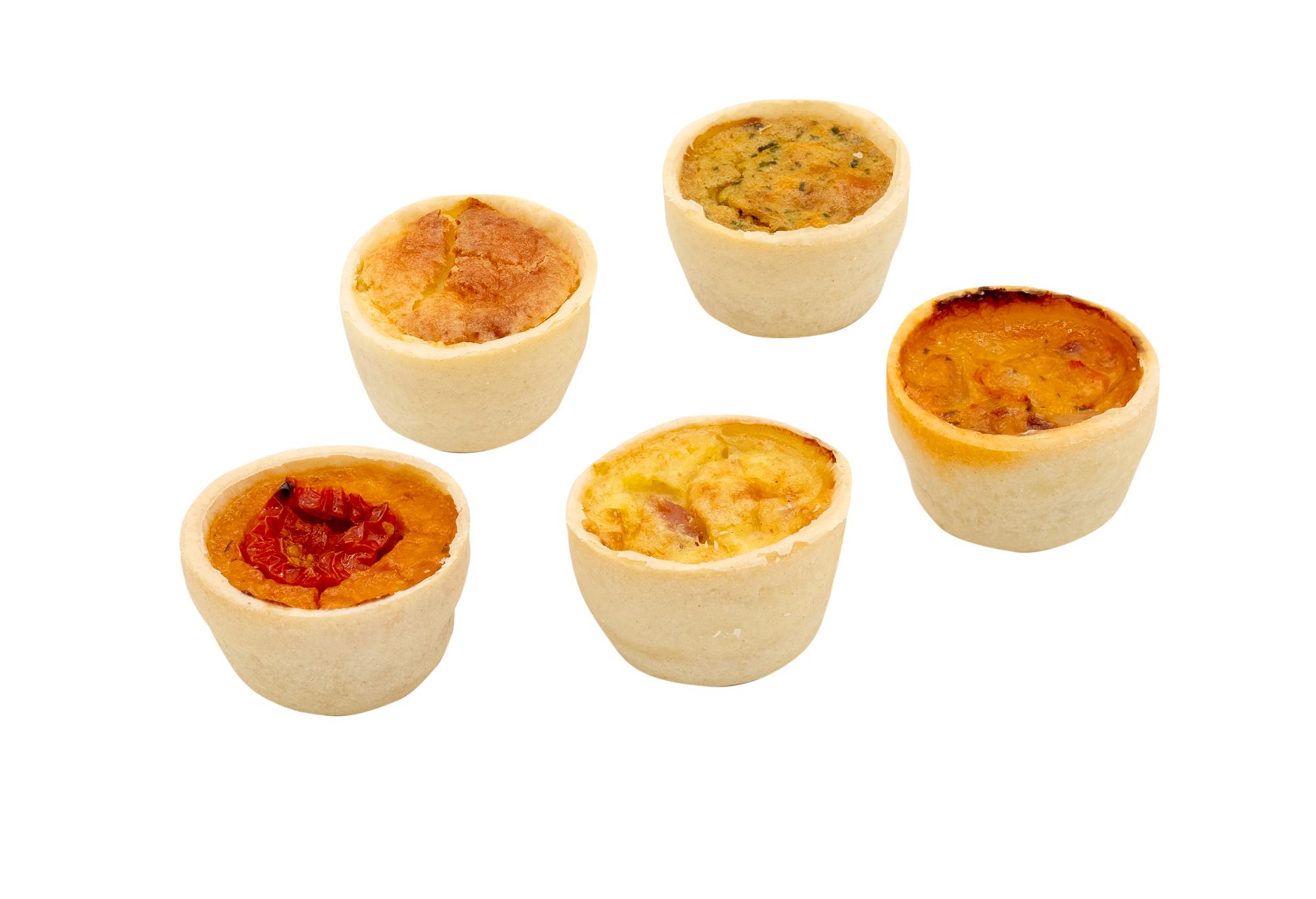 Party Quiche Sortiment, 5-fach sortiert ca. 22g
