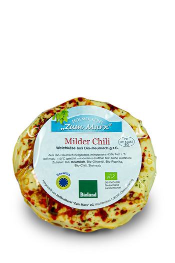 BIO Obersöcheringer Weichkäse Milder Chilli mind. 45% Fett i.Tr. ca. 250g