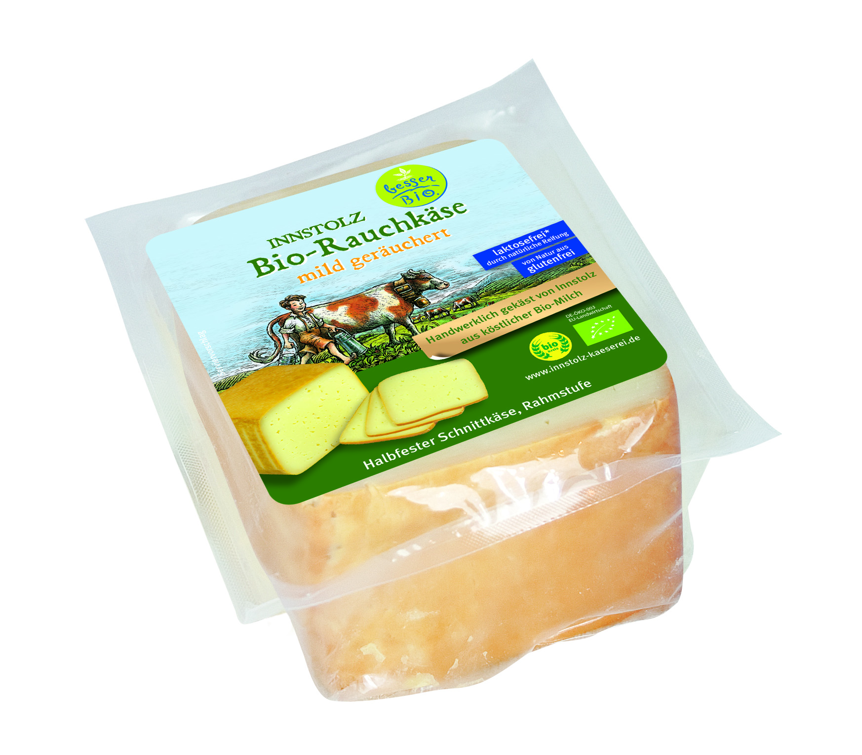 BIO Rauchkäse mild mind. 50% Fett i.Tr.  ca. 900g