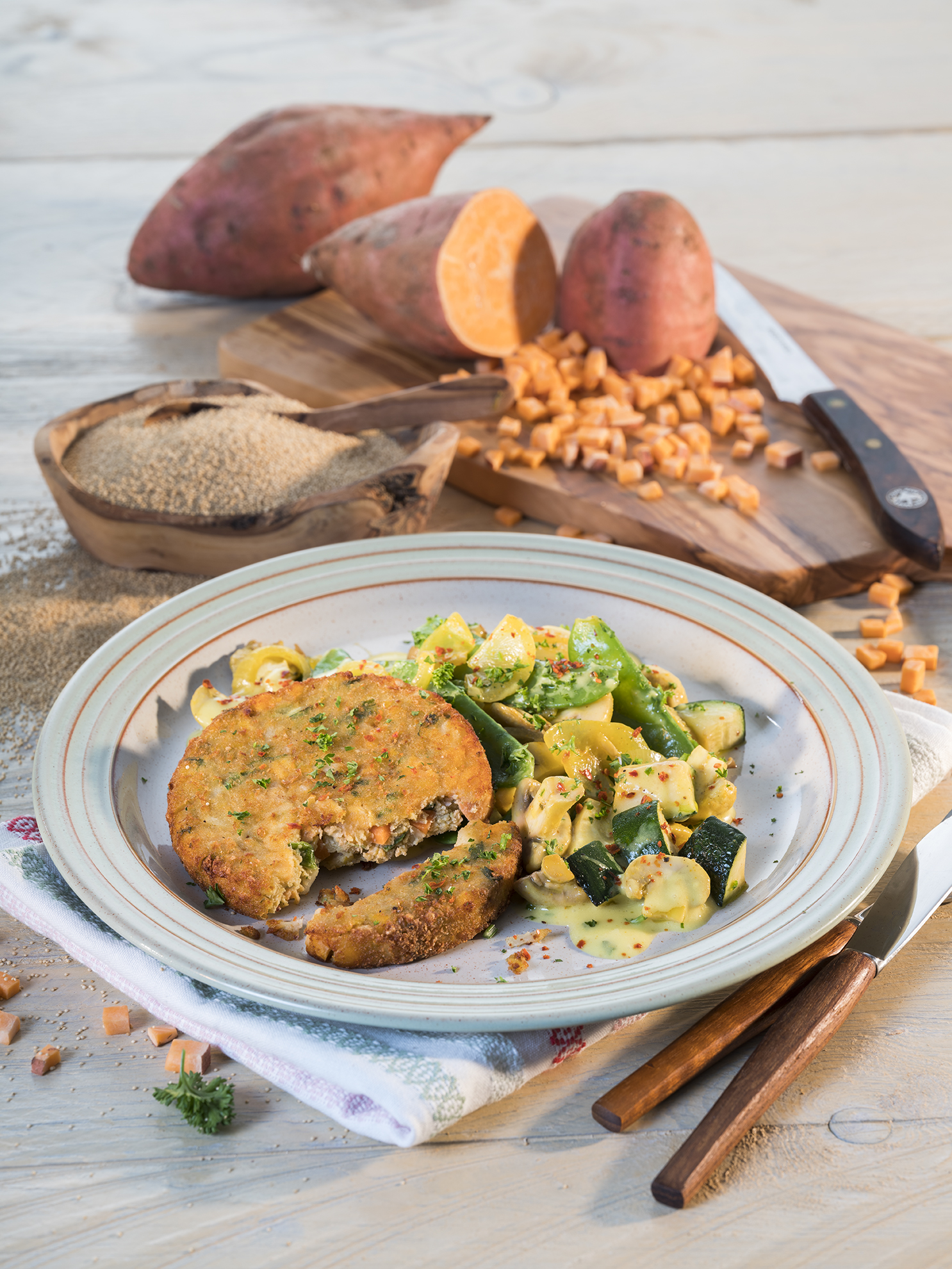 Süßkartoffel-Amaranth-Burger 125g