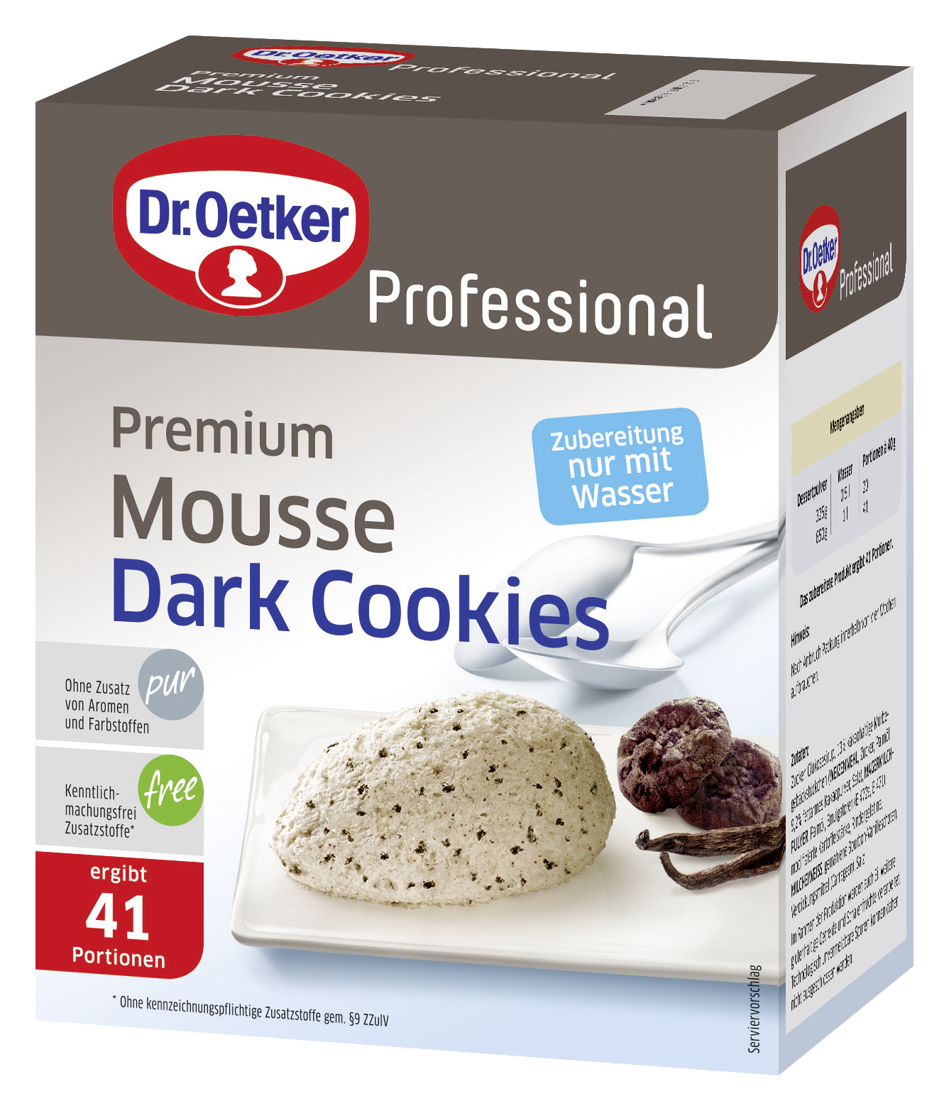 Premium Mousse Dark Cookies 650g