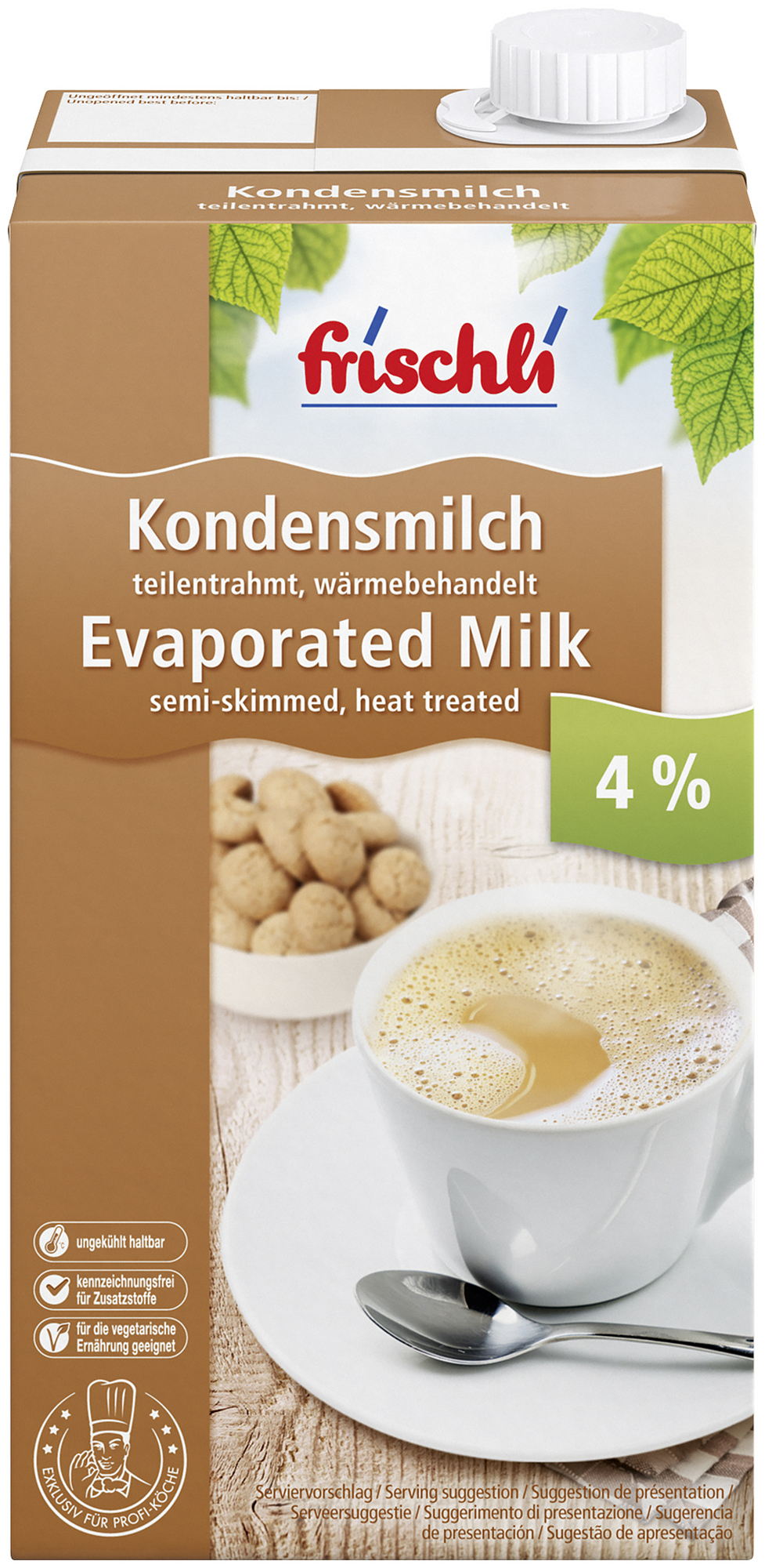 Kondensmilch 4 % Fett 1000g