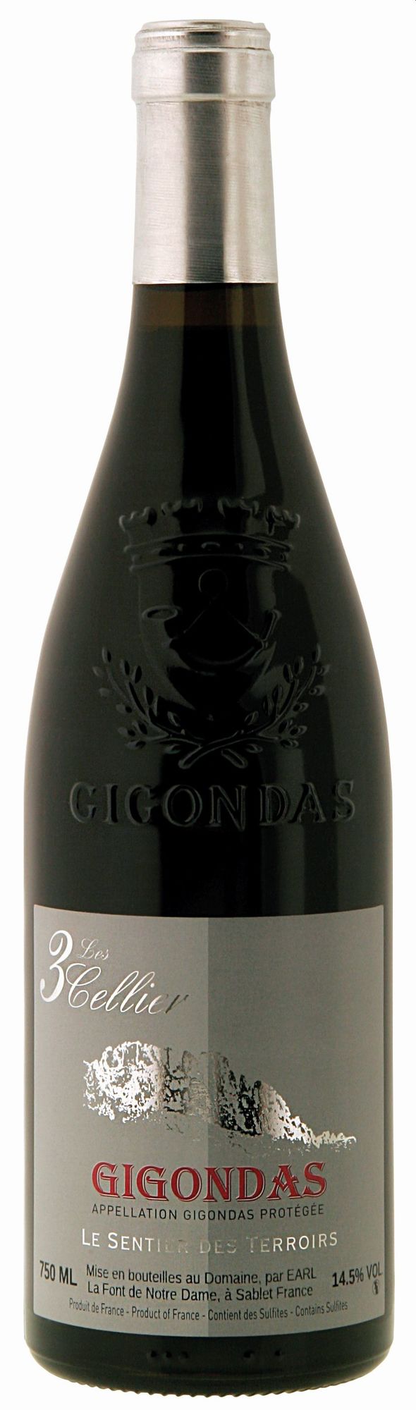 3 Cellier Gigondas Rouge, 0,75Ltr