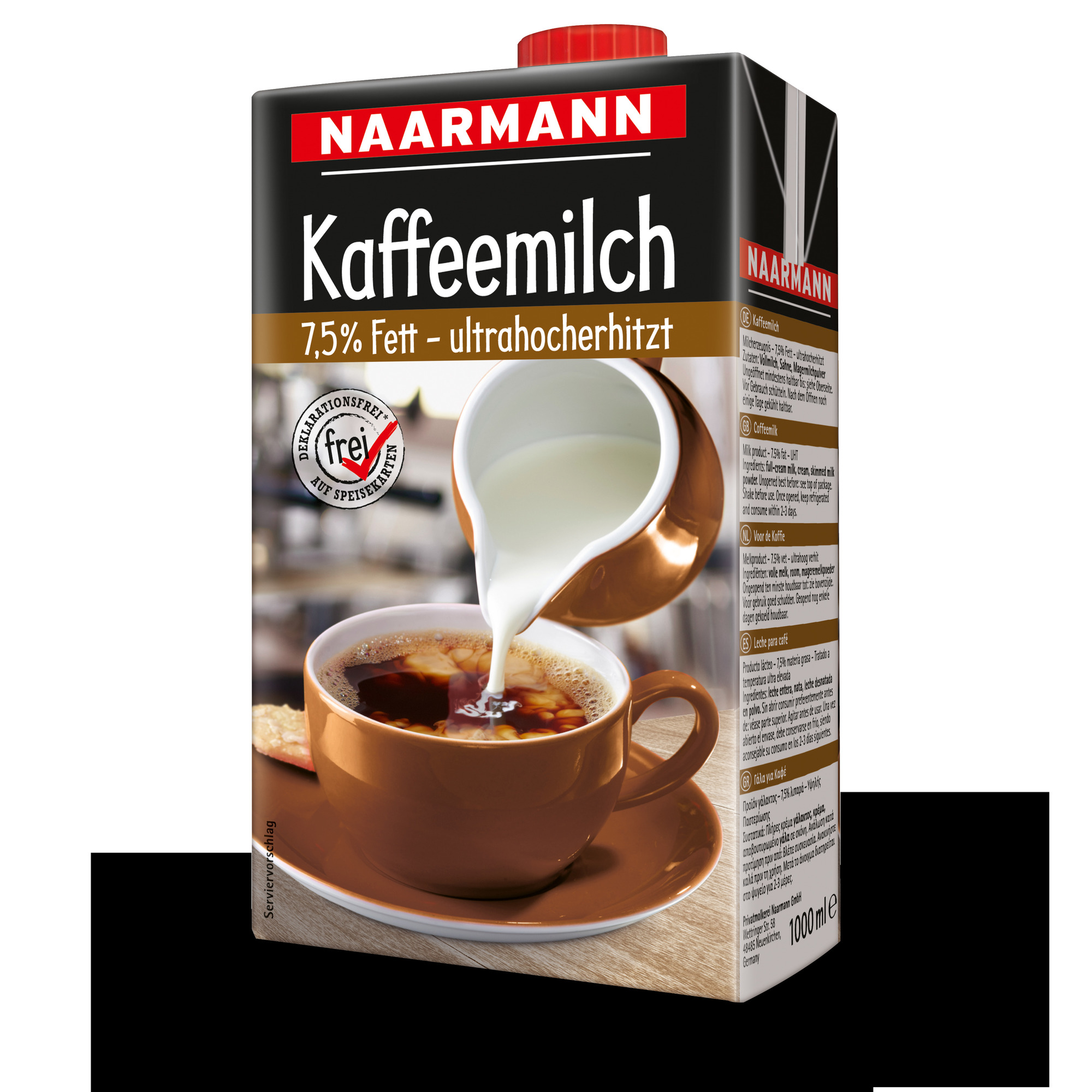 Kaffeemilch 7,5 % Fett 1000ml