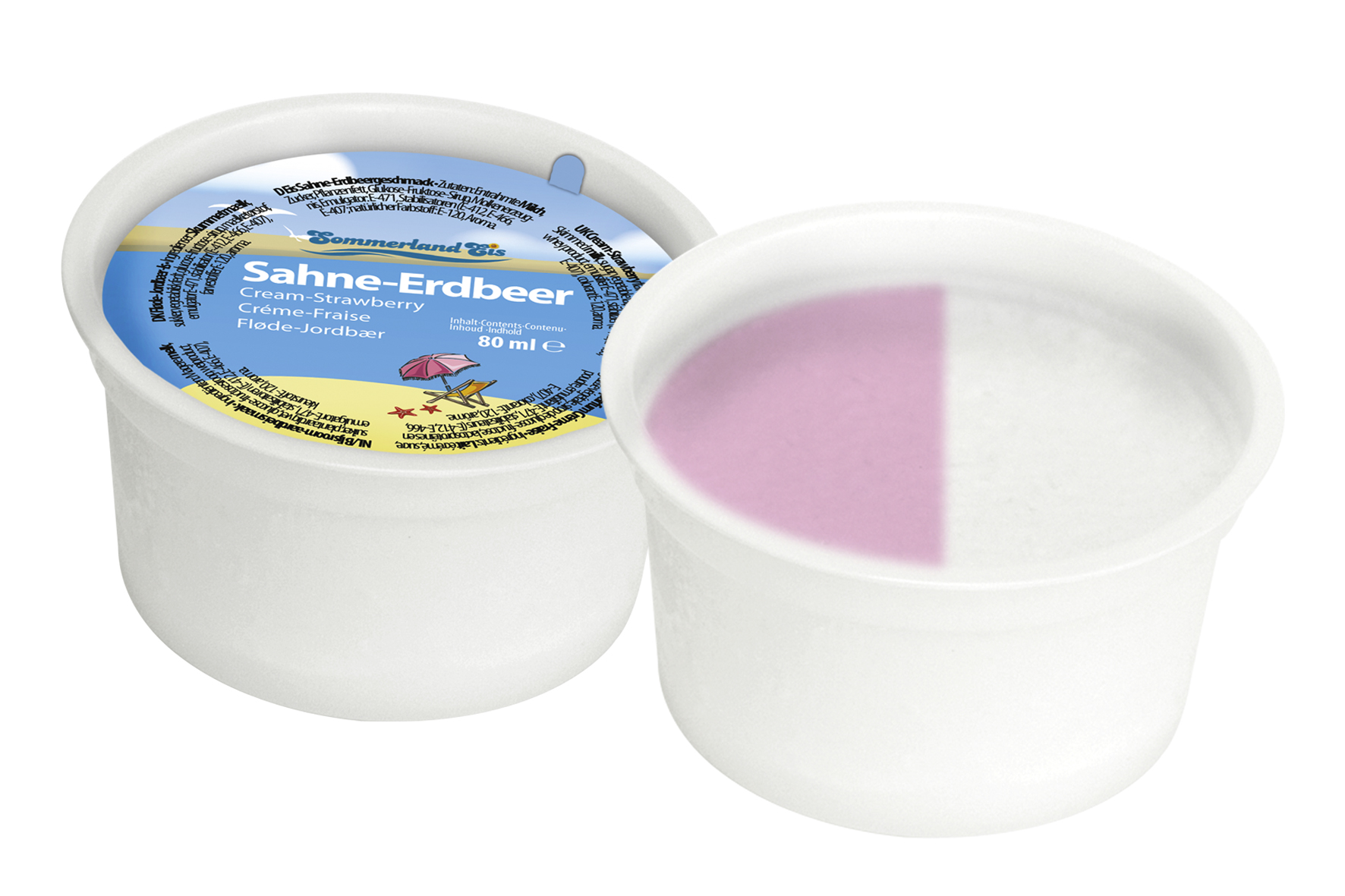 Dessertbecher Sahne-Erdbeer 80ml