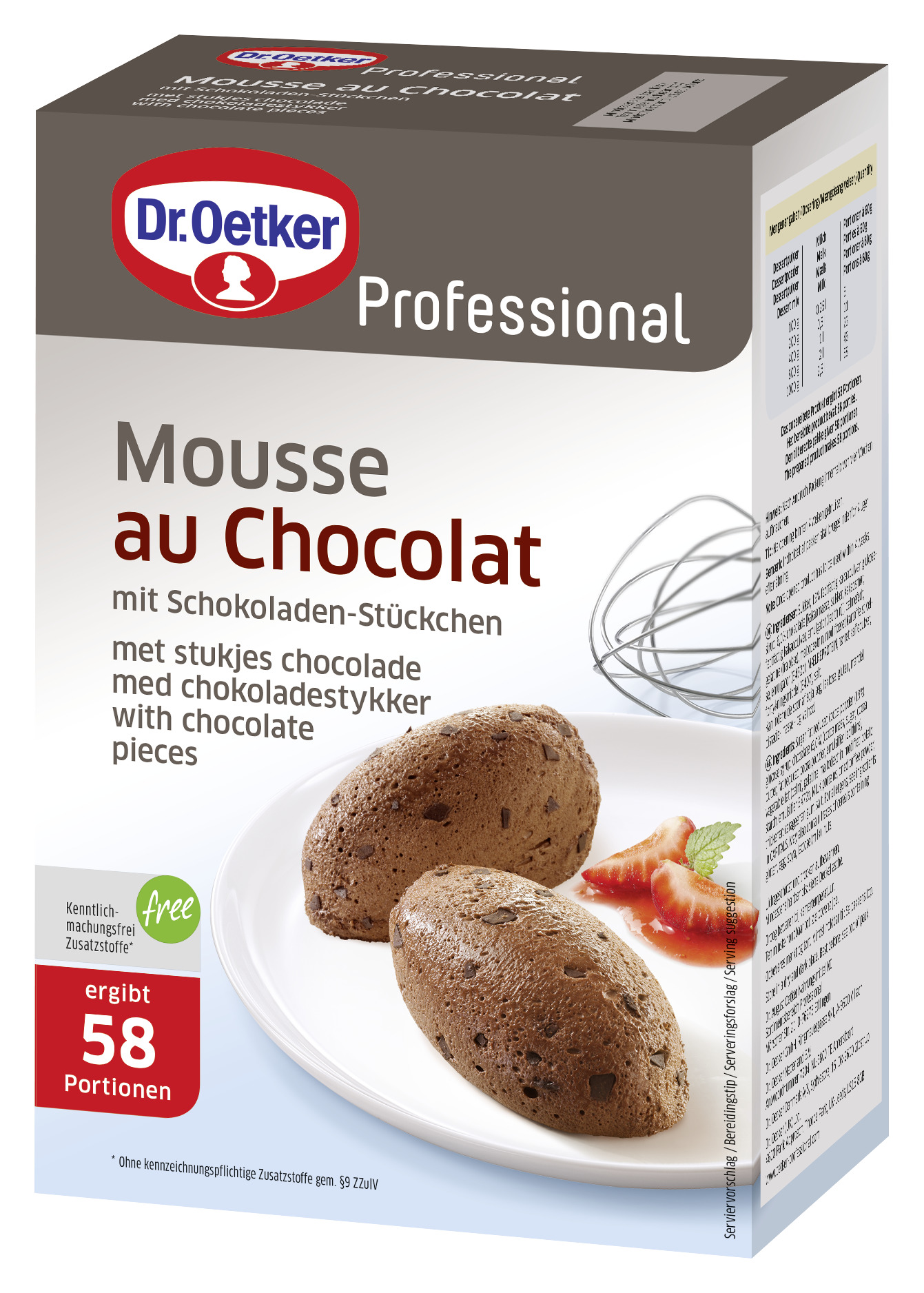 Mousse au Chocolat mit Schokoladenstückchen 1000g