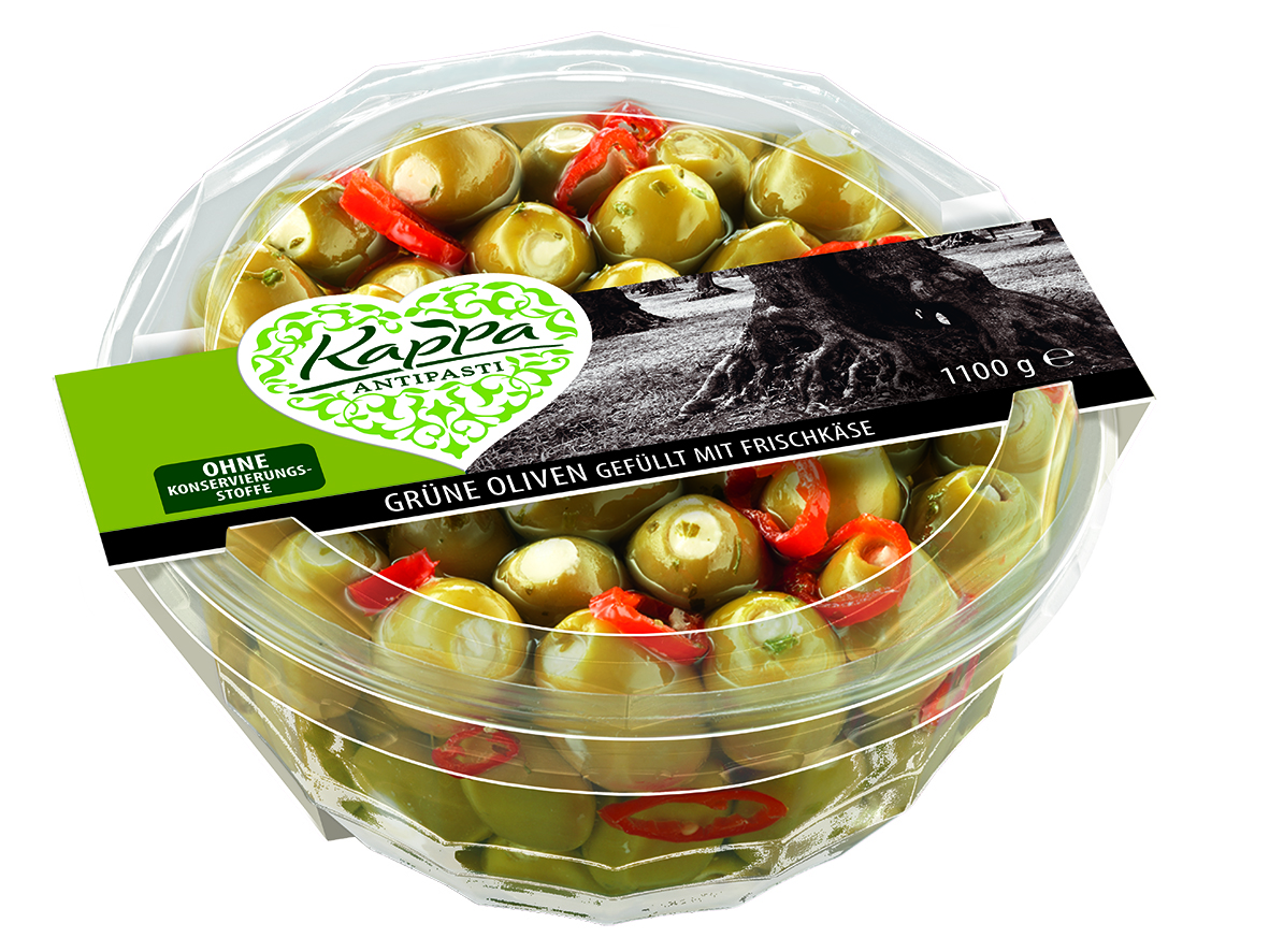 Grüne Oliven gefüllt 1100g
