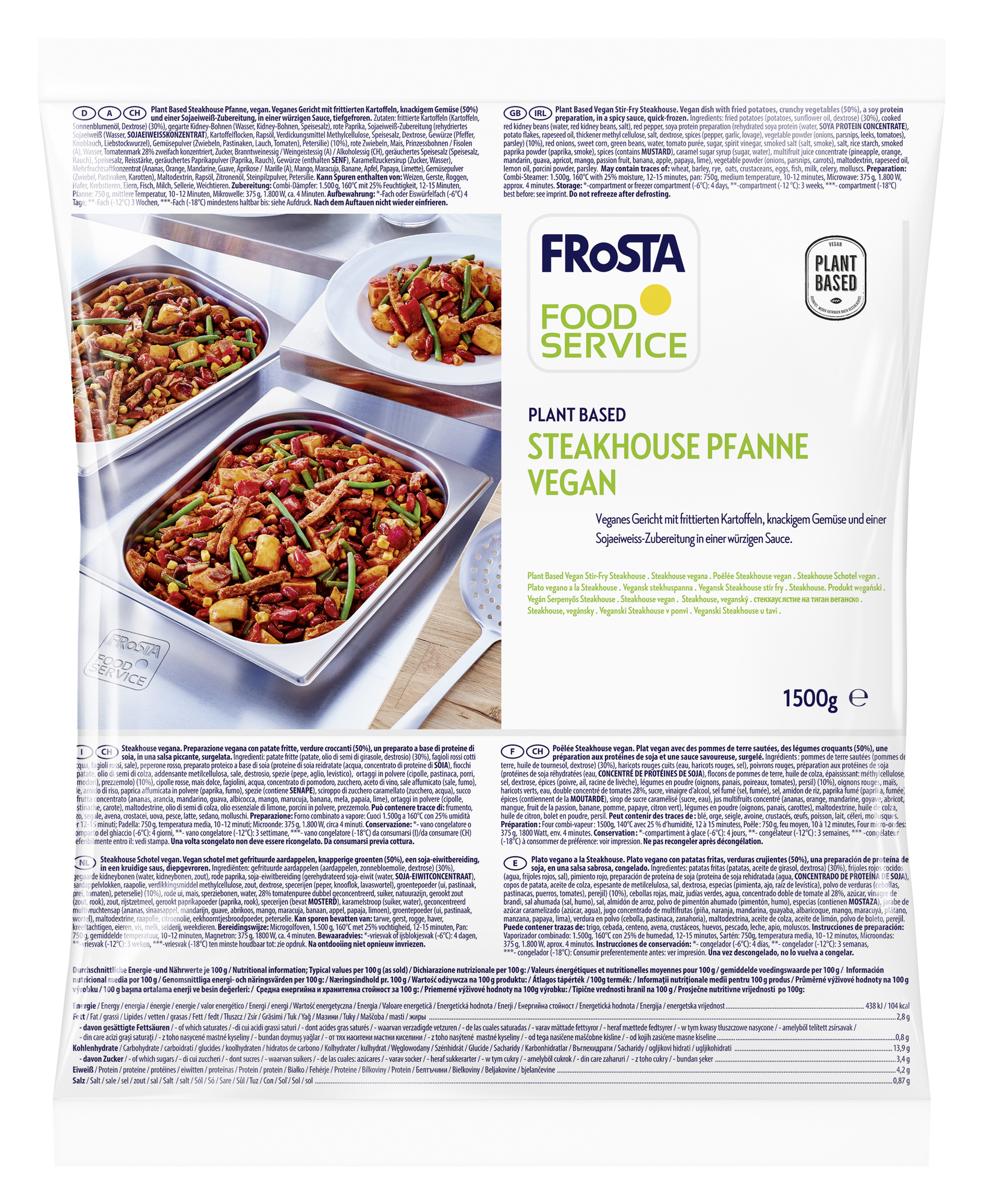 Vegane Steakhouse-Pfanne 1500g