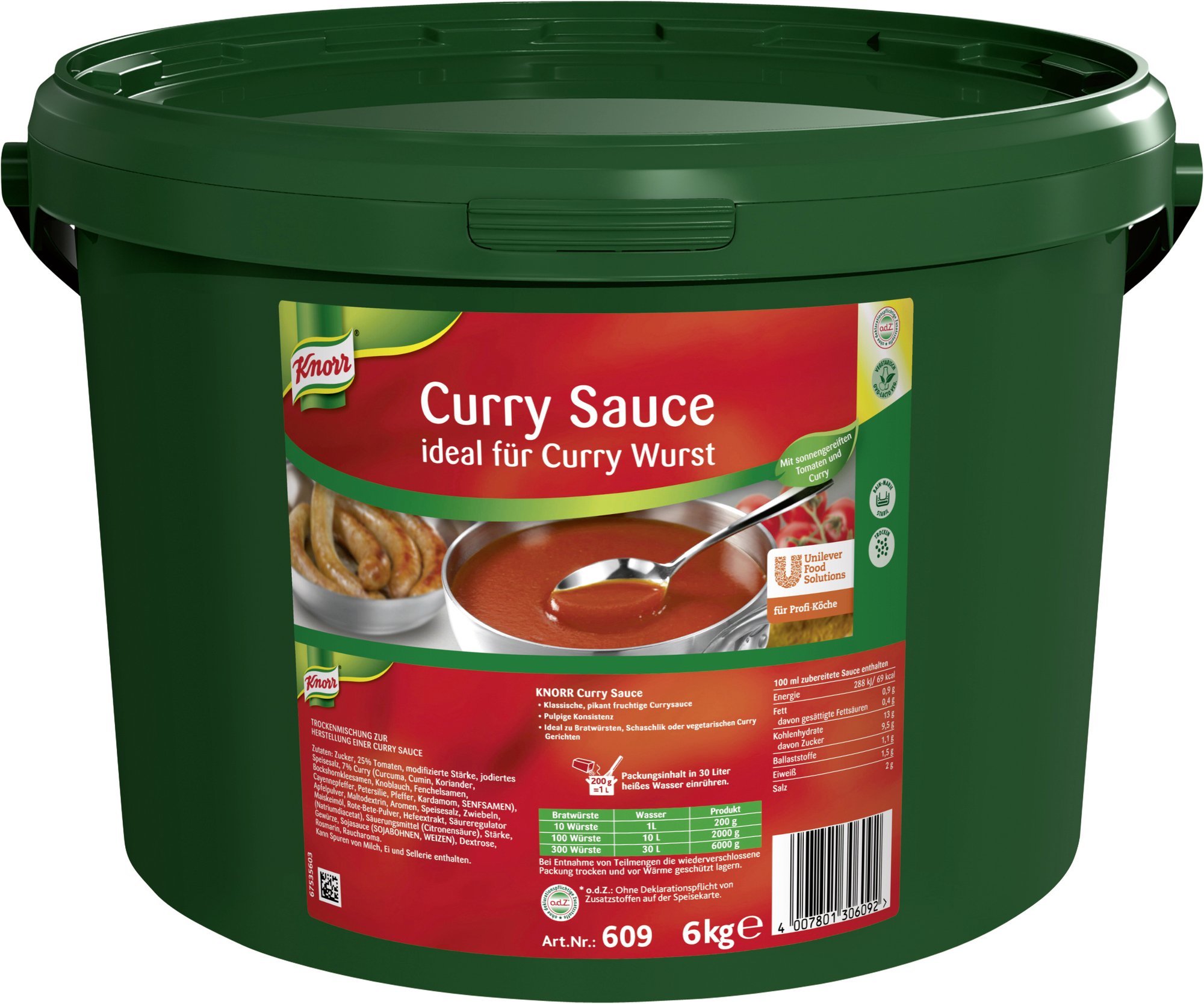 Curry Sauce ideal für Curry Wurst 6000g