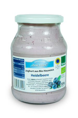 BIO Obersöcheringer Heumilch Heidelbeerjoghurt mind. 3,5% Fett 500g