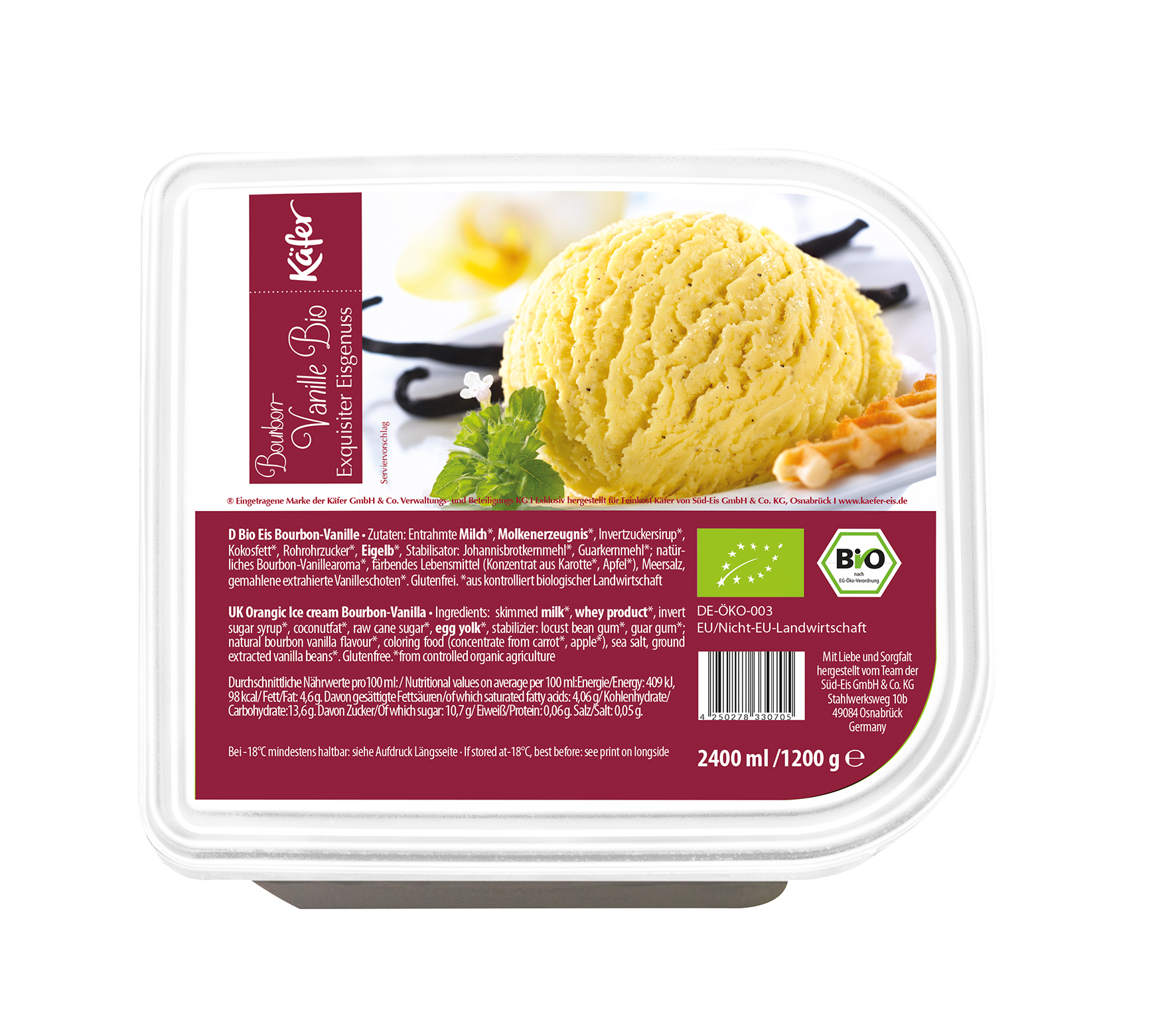BIO Bourbon Vanille Eis 2400ml