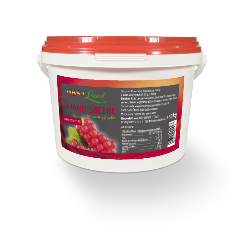 Rote Johannisbeere Konfitüre Extra 3000g