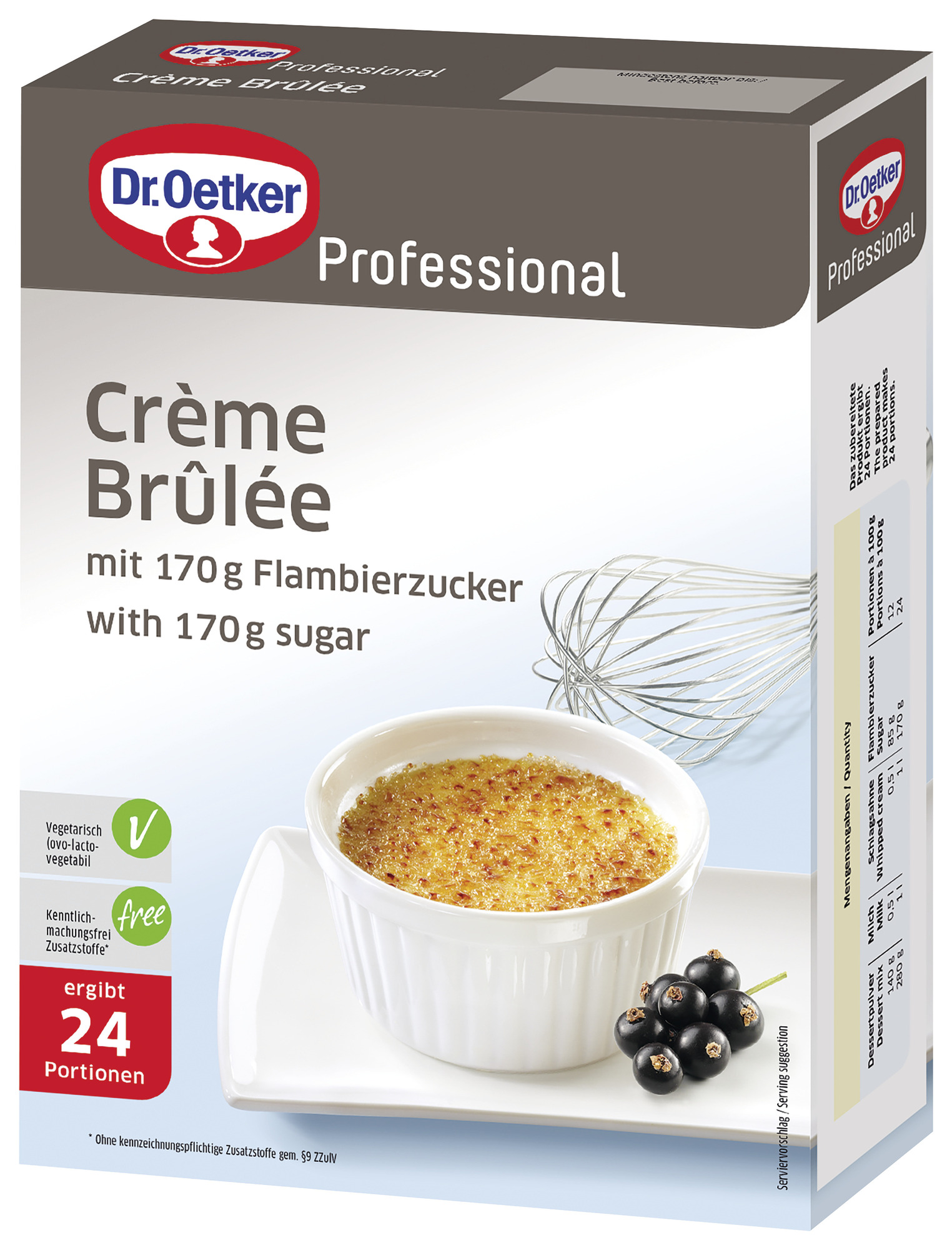 Crème Brûlée mit Flambierzucker 450g