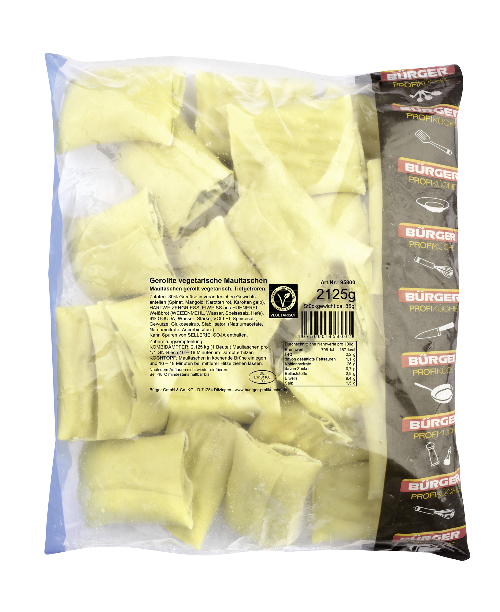 gerollte vegetar. Maultaschen 85g