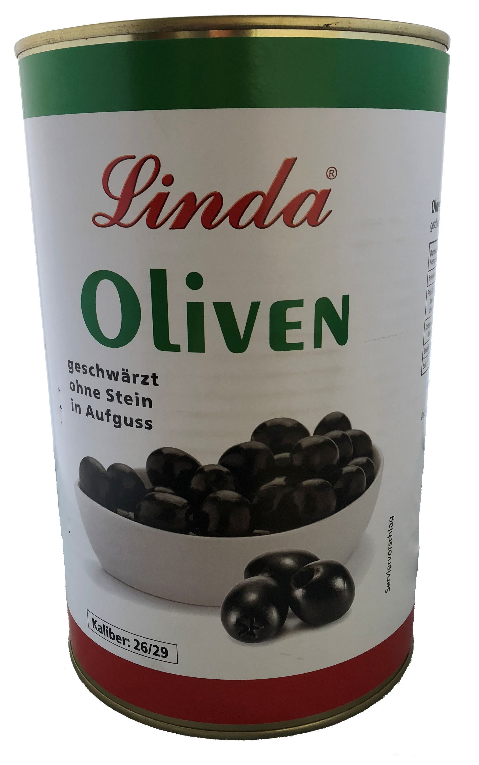 Oliven schwarz ohne Stein Kaliber 26/29 4250ml