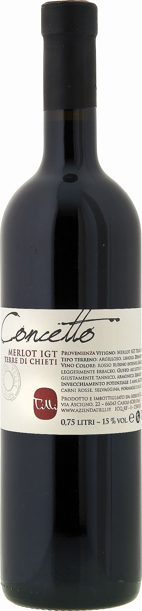 Azienda Tilli Concetto Merlot Terre di Chieti, 0,75Ltr