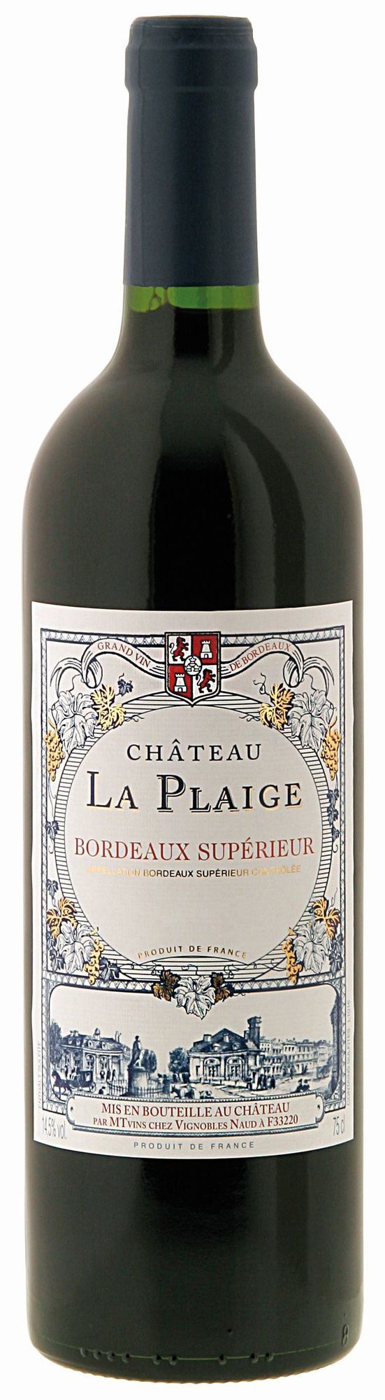 Château La Plaige Bordeaux Supérieur, 0,75Ltr