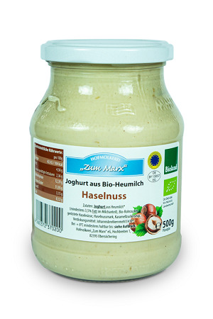 BIO Obersöcheringer Heumilch Haselnussjoghurt mind. 3,5% Fett 500g