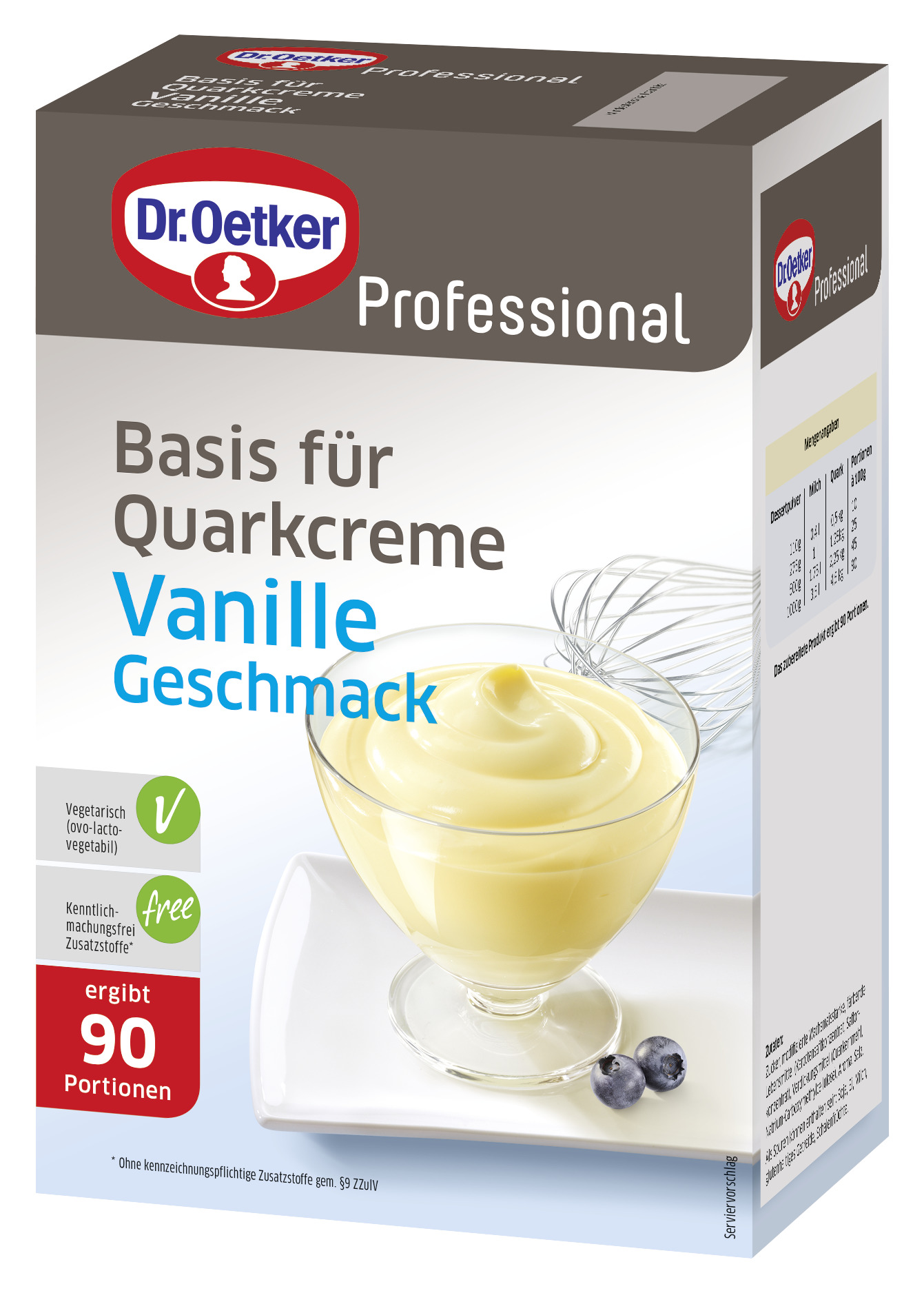 Basis für Quarkcreme Vanille 1000g