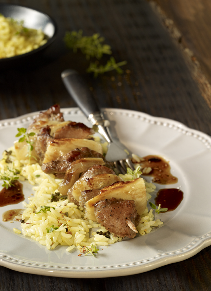 Fleisch-Zwiebel-Spieß 150g